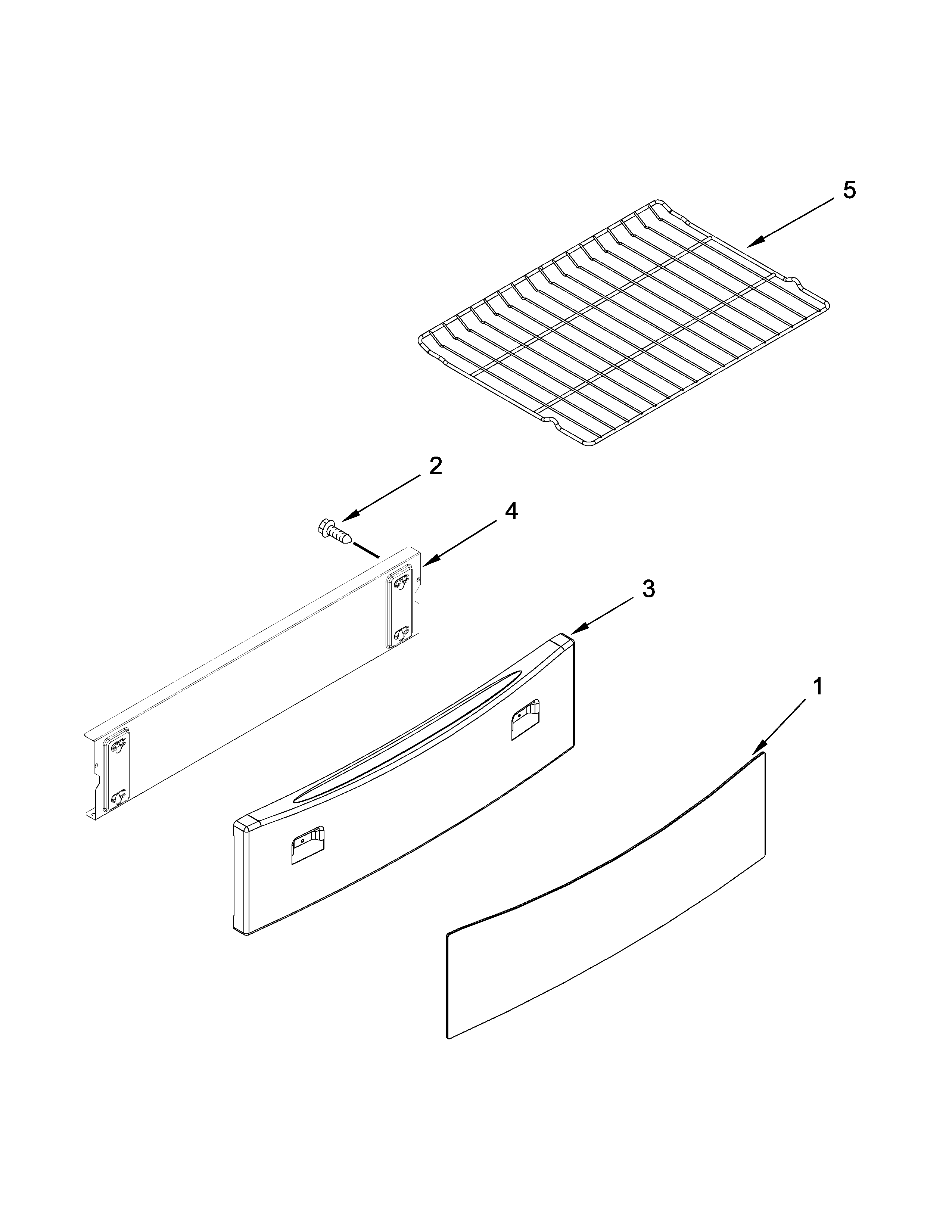 Drawer and rack parts