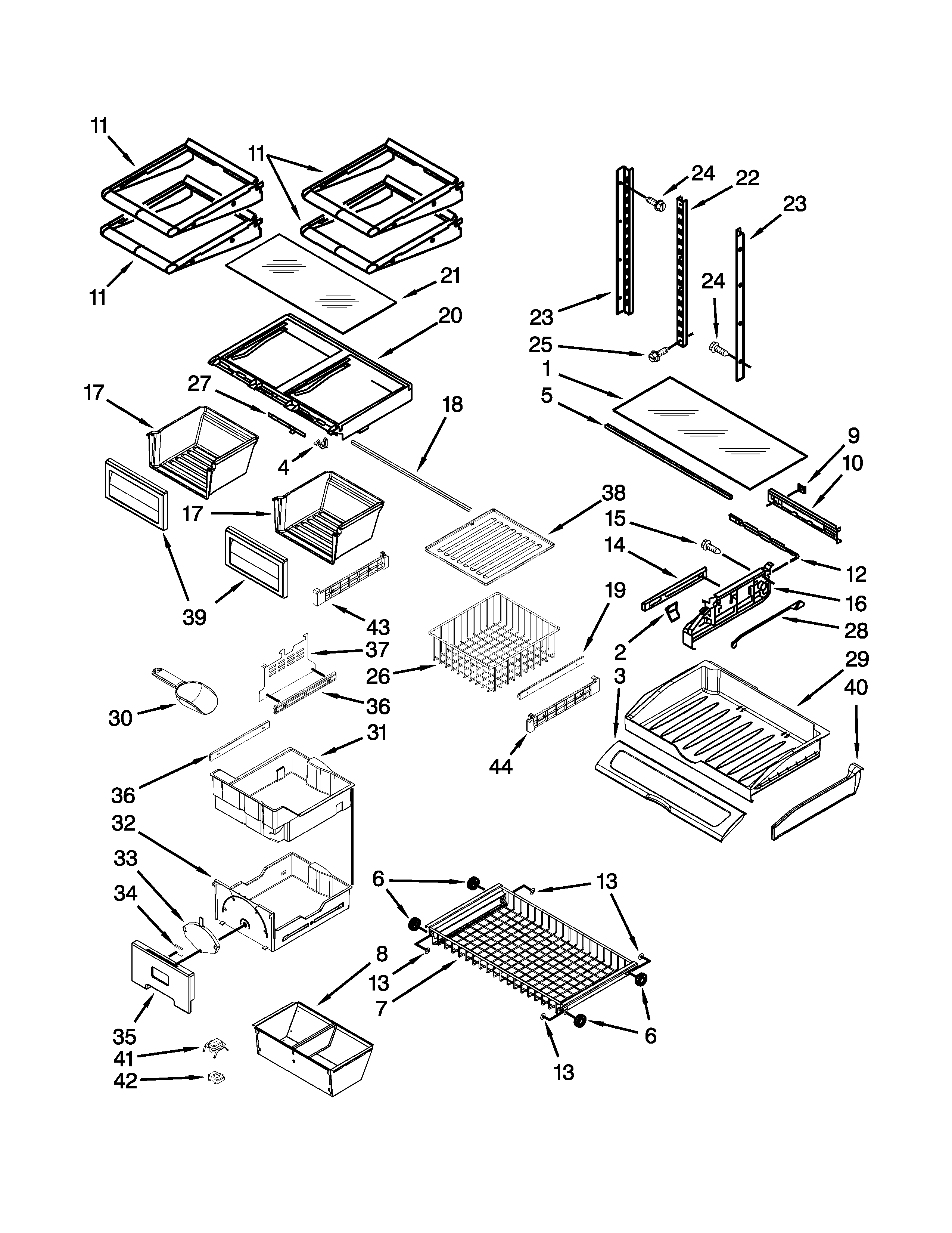 Shelf parts