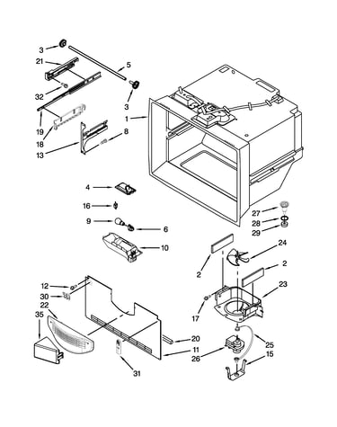Freezer liner parts