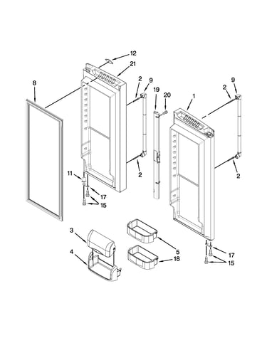 Refrigerator door parts