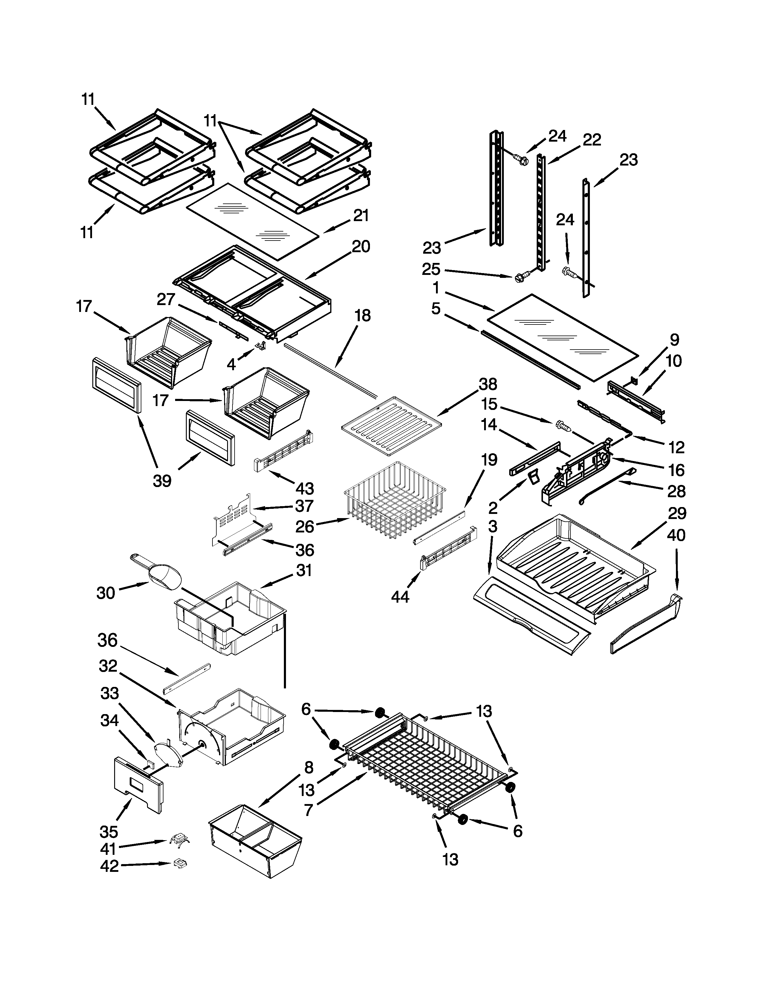 Shelf parts