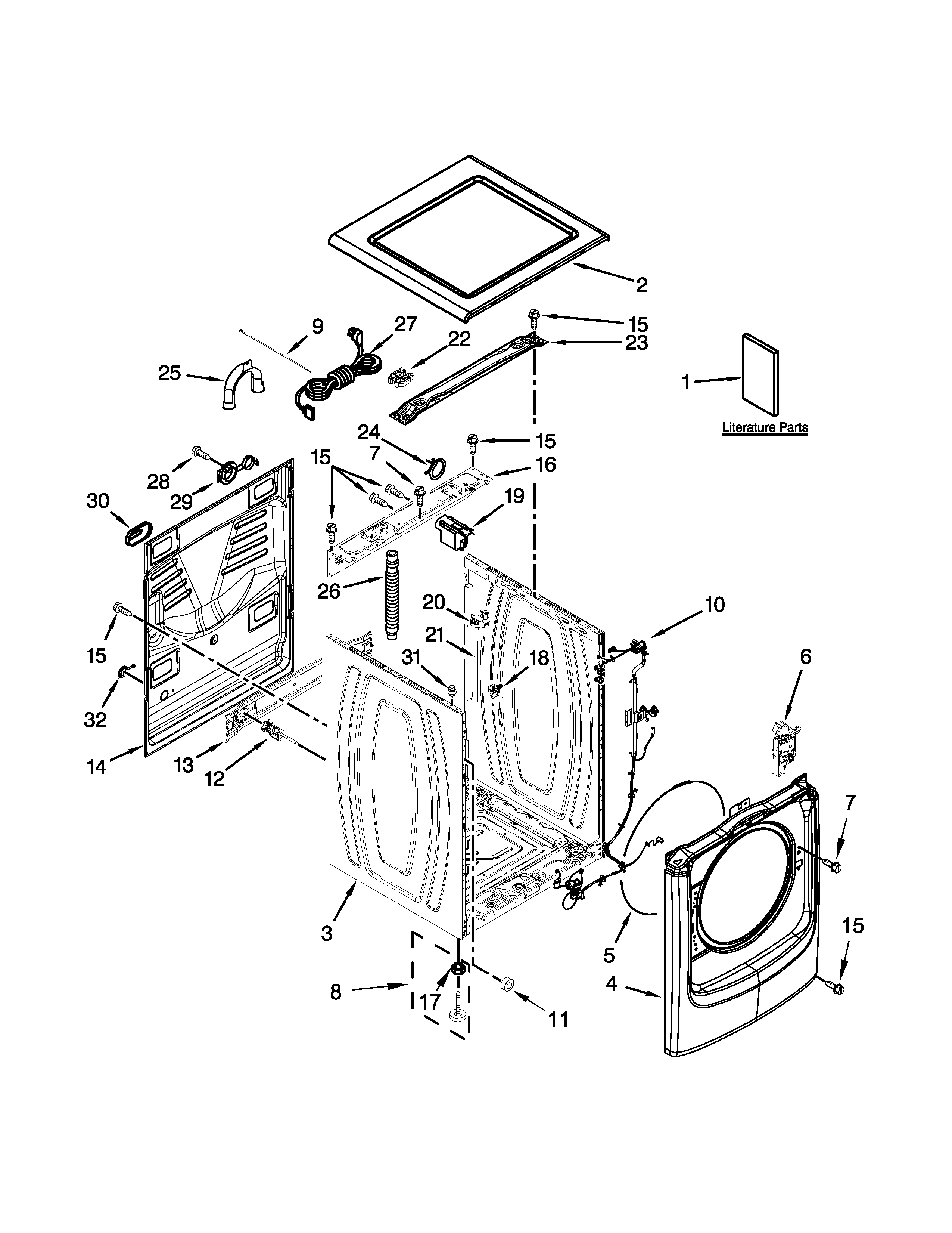 TOP AND CABINET PARTS