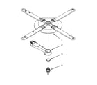 KitchenAid KUDS30IXWH1 lower washarm and strainer parts diagram