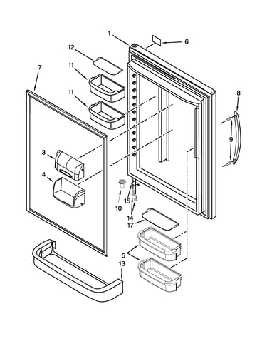 Refrigerator door parts