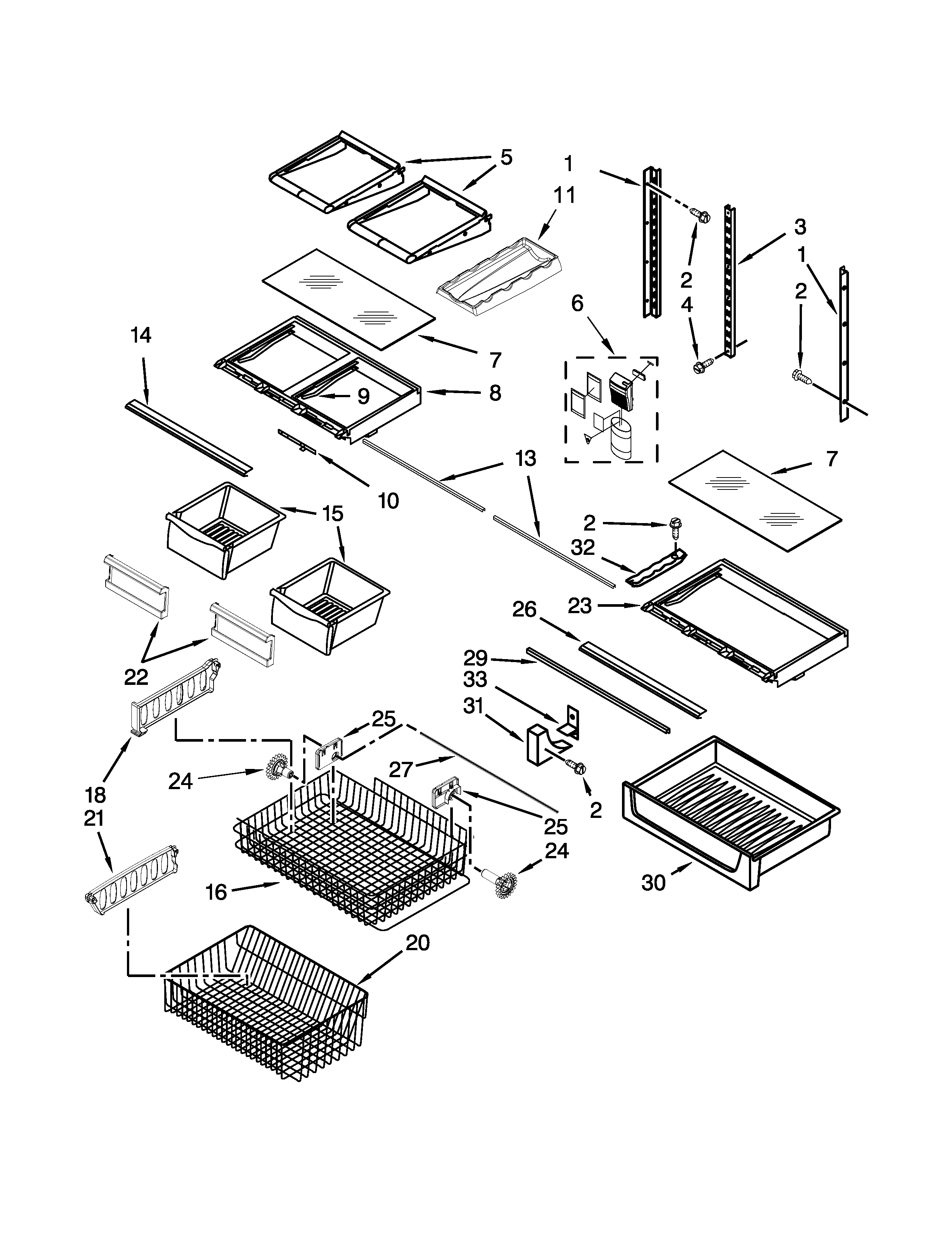 Shelf parts