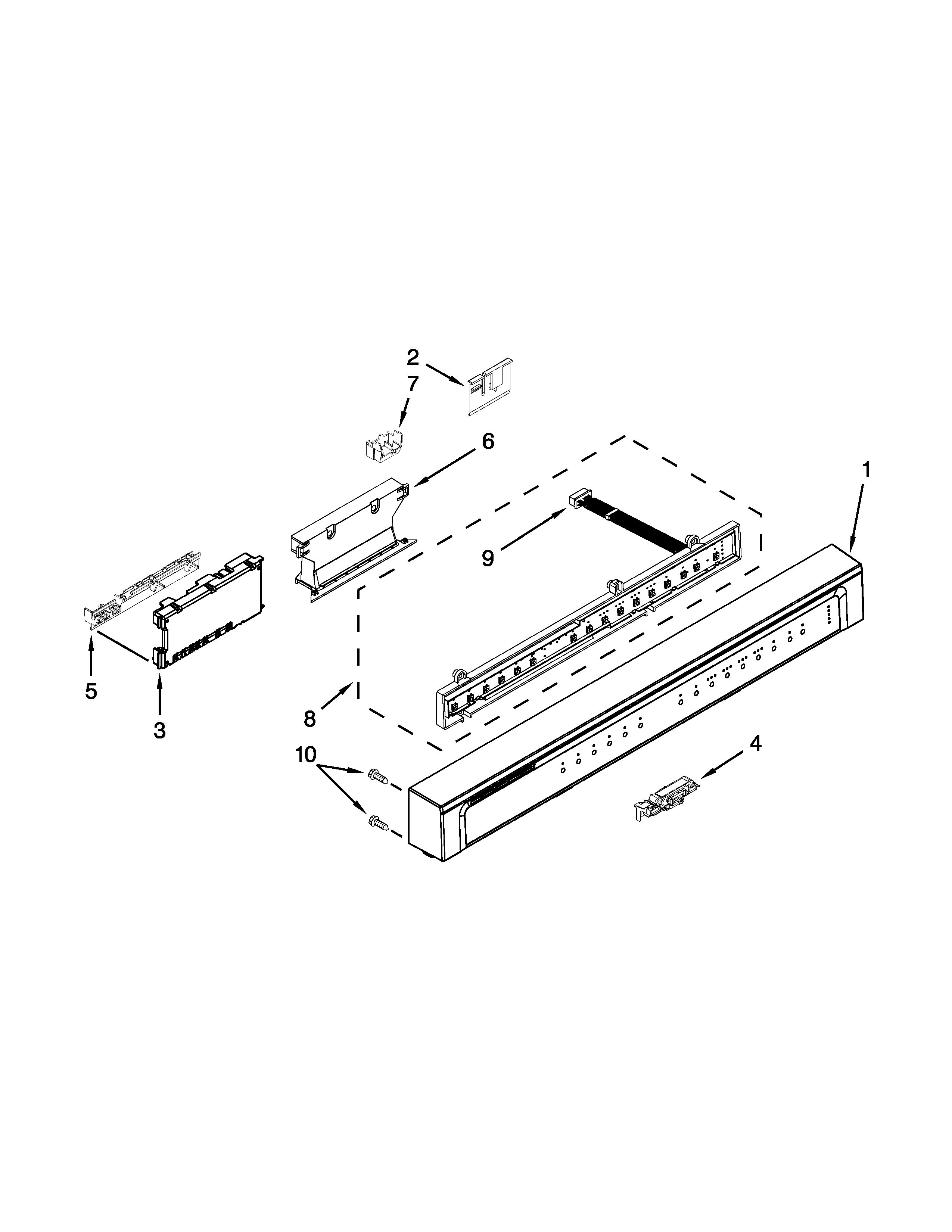 CONTROL PANEL AND LATCH PARTS