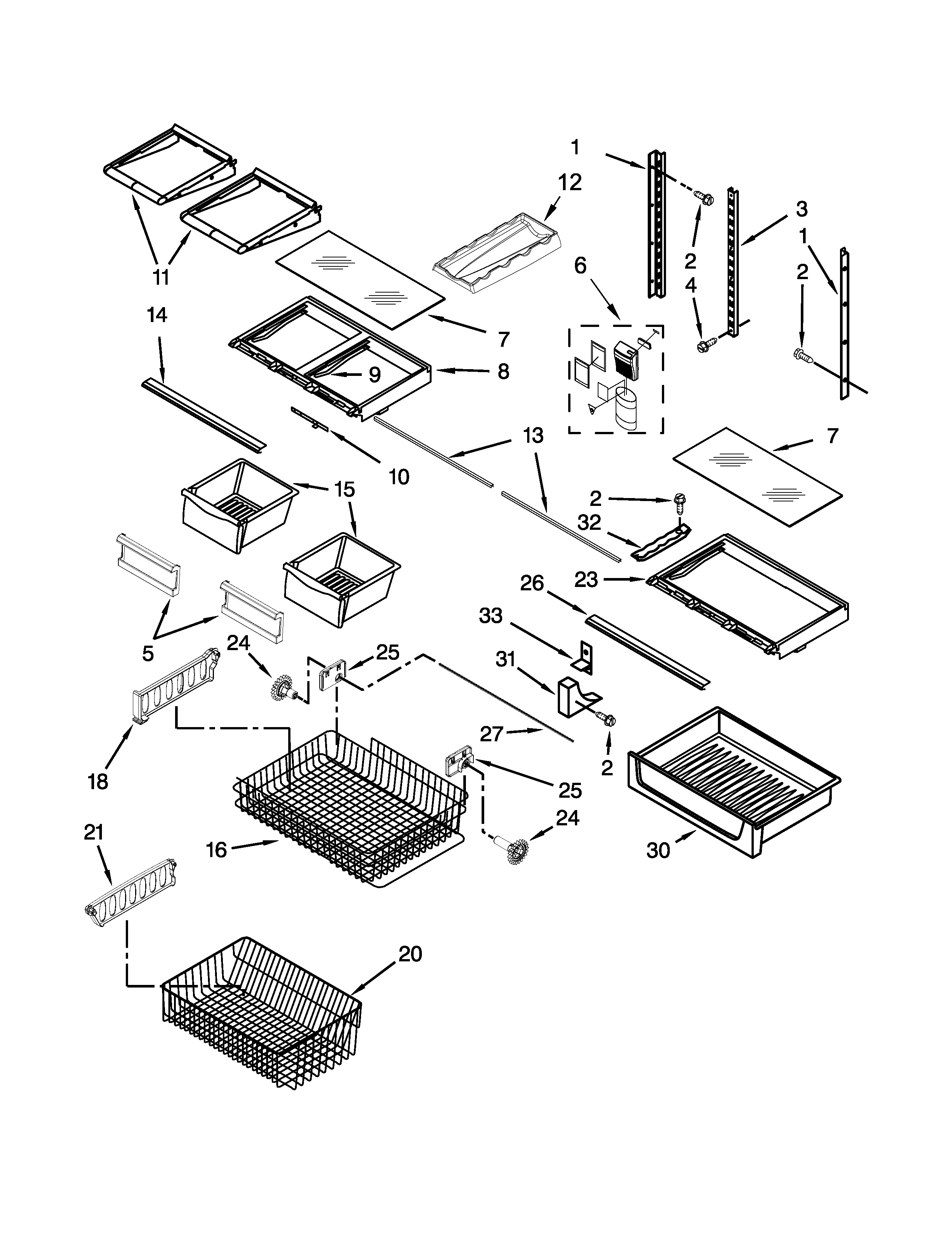 Shelf parts