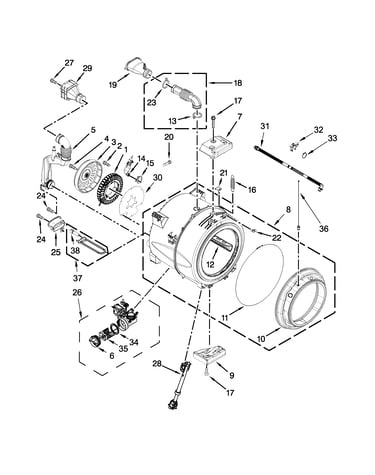 Tub and basket parts