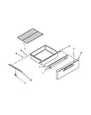 Drawer and rack parts