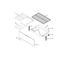 Whirlpool YWFE710H0AB0 drawer and rack parts diagram