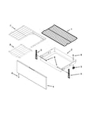 Drawer and rack parts