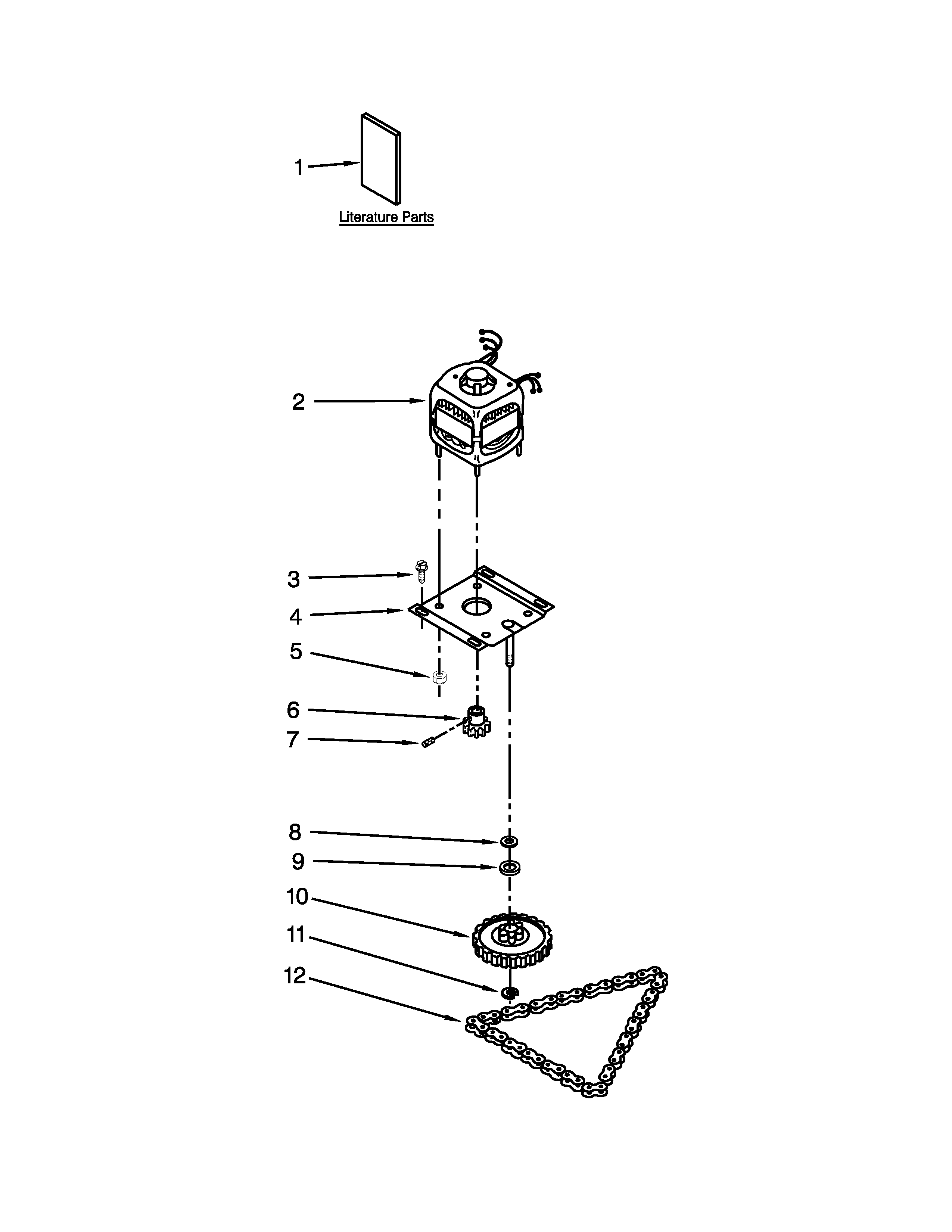 Motor and drive parts