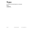 Whirlpool WGG555S0BS00 cover sheet diagram