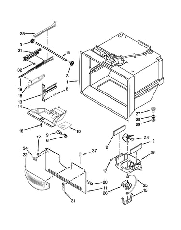 Freezer liner parts