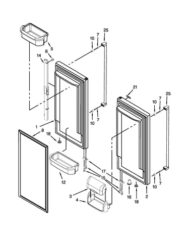 Refrigerator door parts