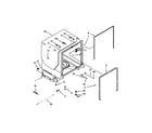 Maytag MDB7609AWB2 tub and frame parts diagram