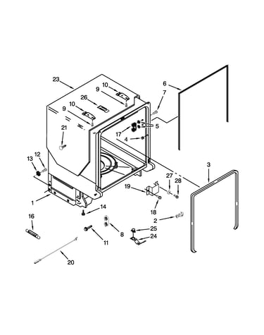 Tub and frame parts