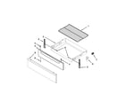 Maytag MER7664XW2 drawer and rack parts diagram