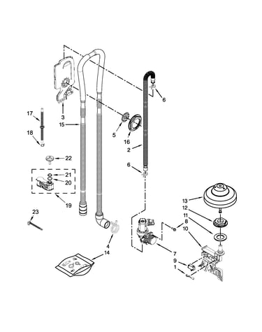 Fill, drain and overfill parts