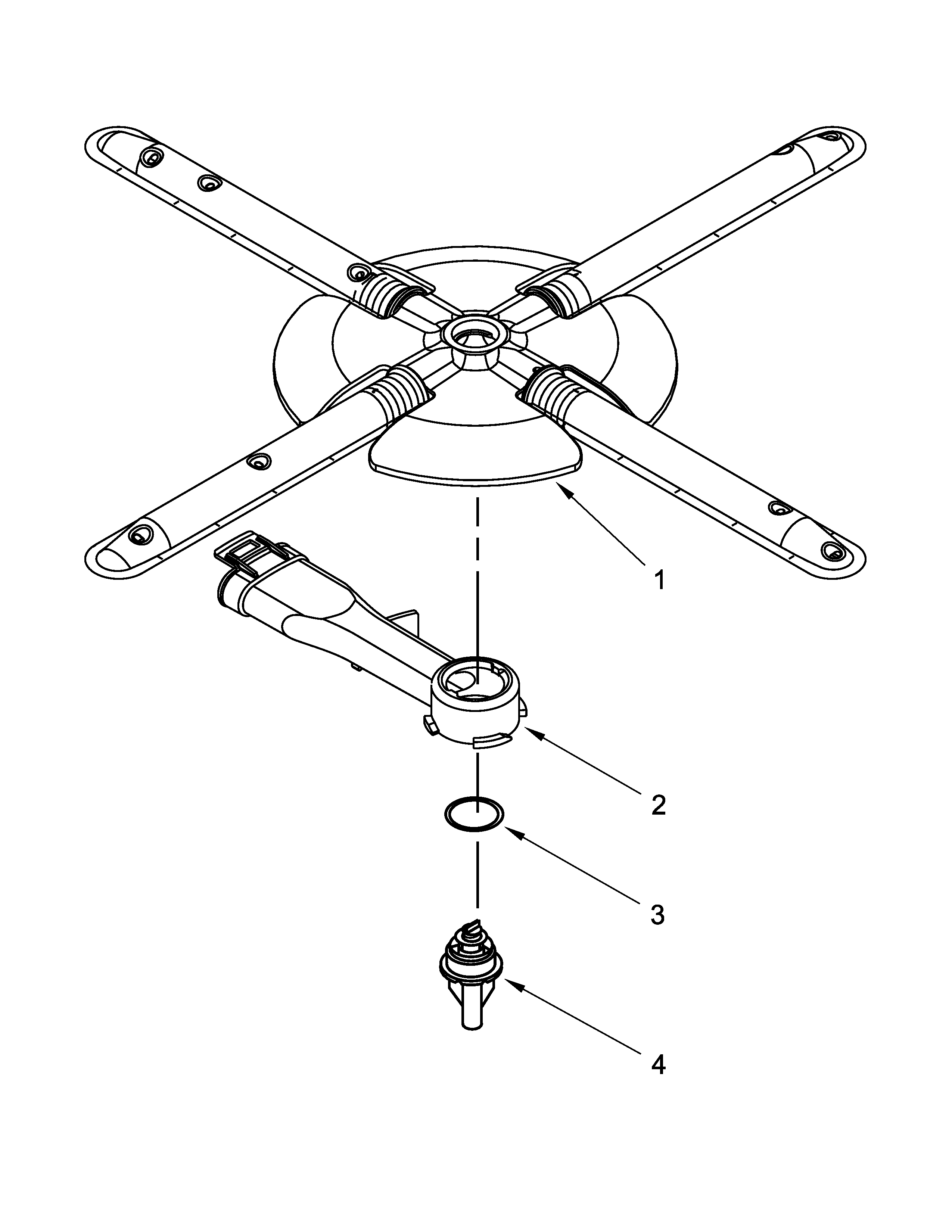 Lower washarm parts