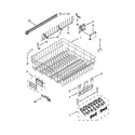 KitchenAid KUDS30SXWH2 upper rack and track parts diagram