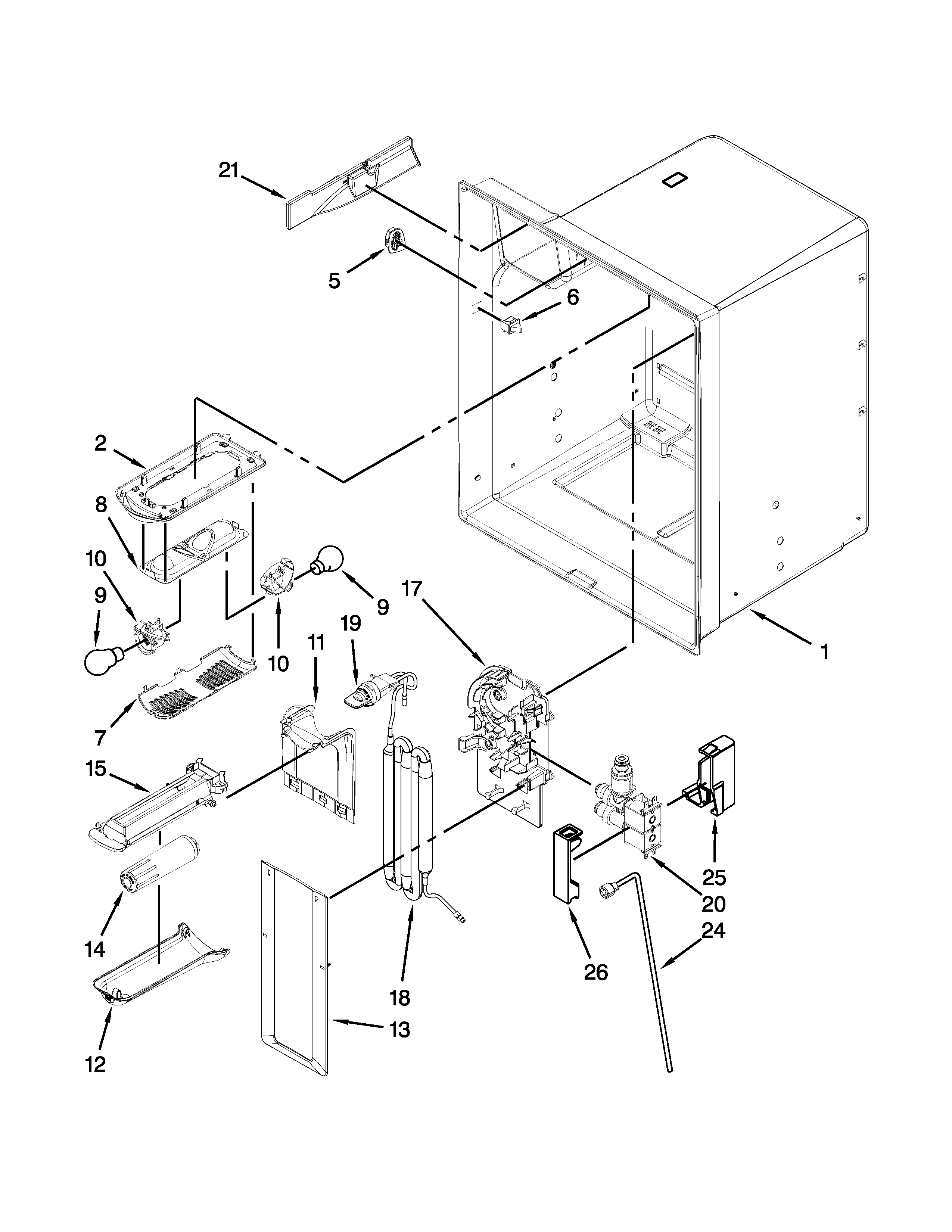 Refrigerator liner parts