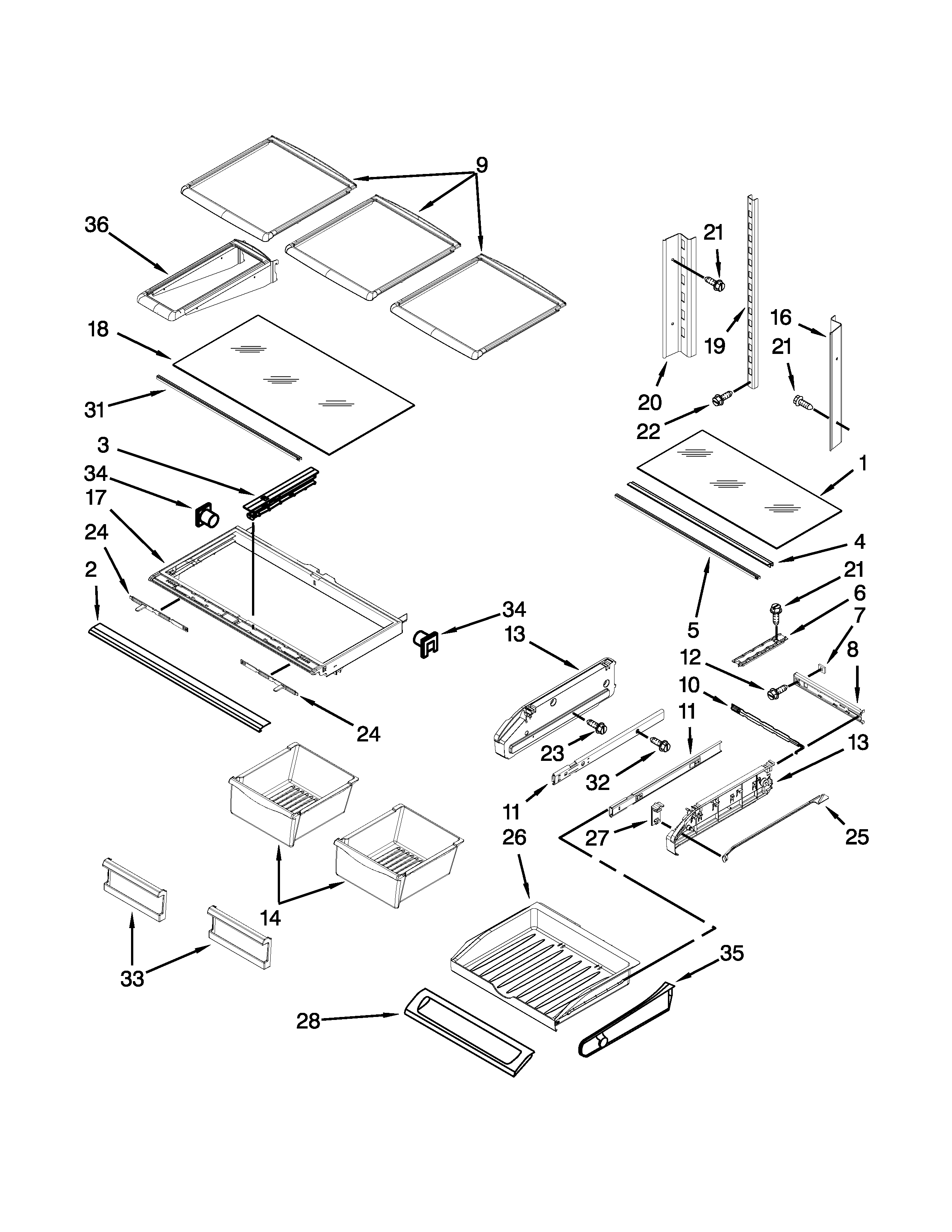 Shelf parts