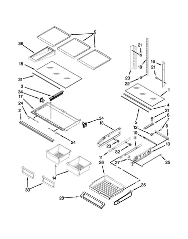 Shelf parts