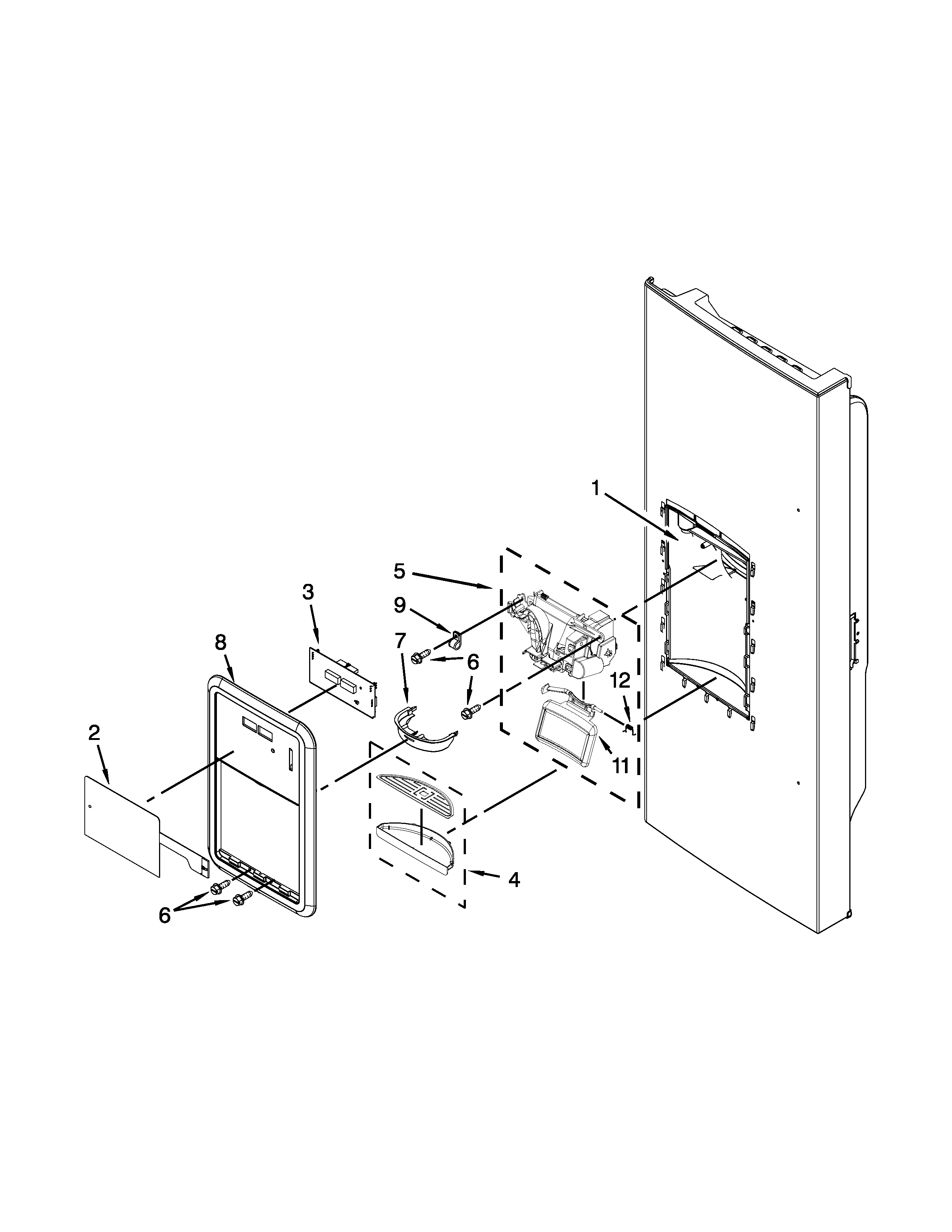 Dispenser front parts