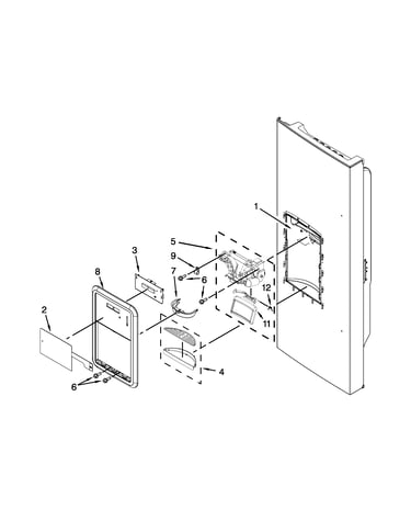 Dispenser front parts