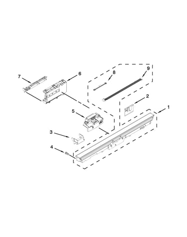 Control panel and latch parts