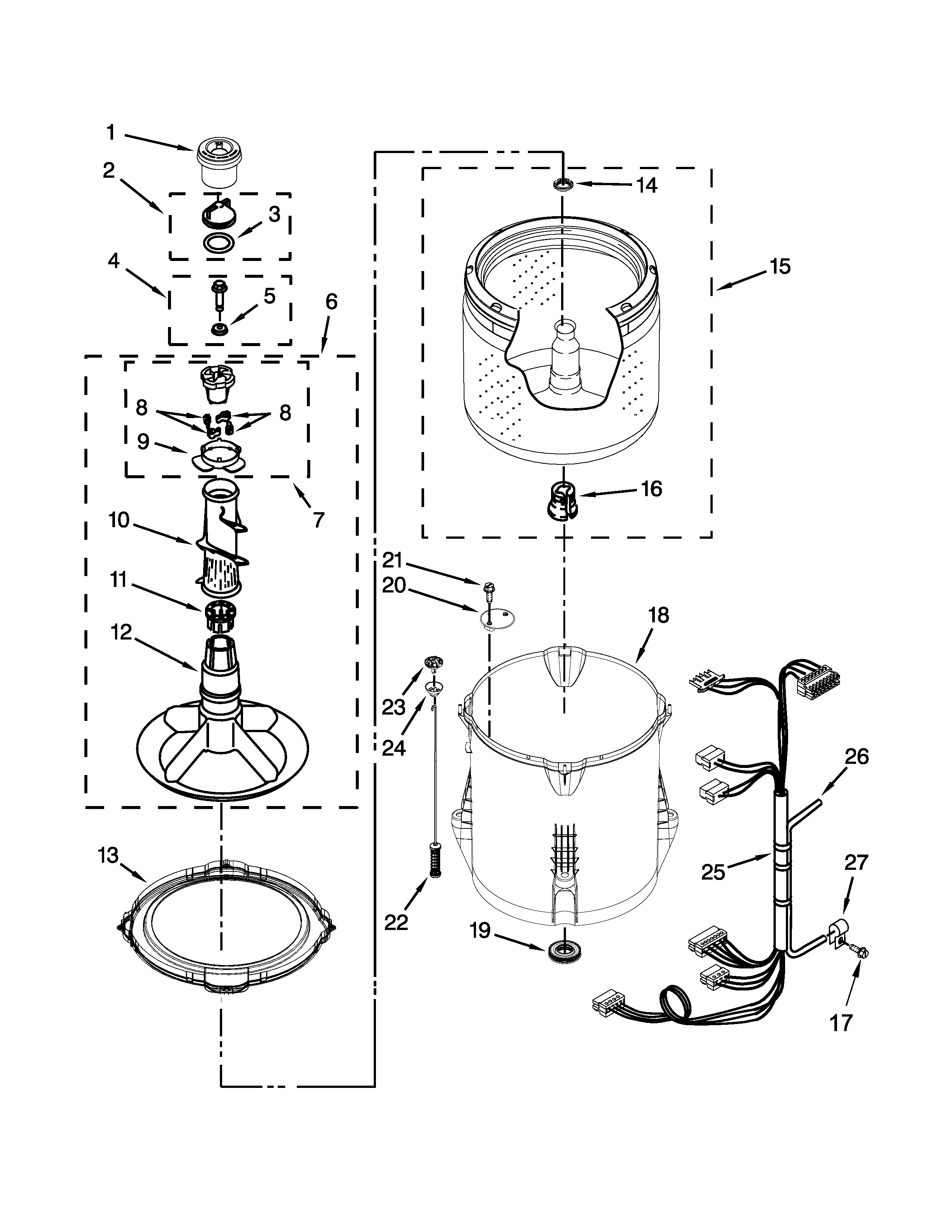Basket and tub parts