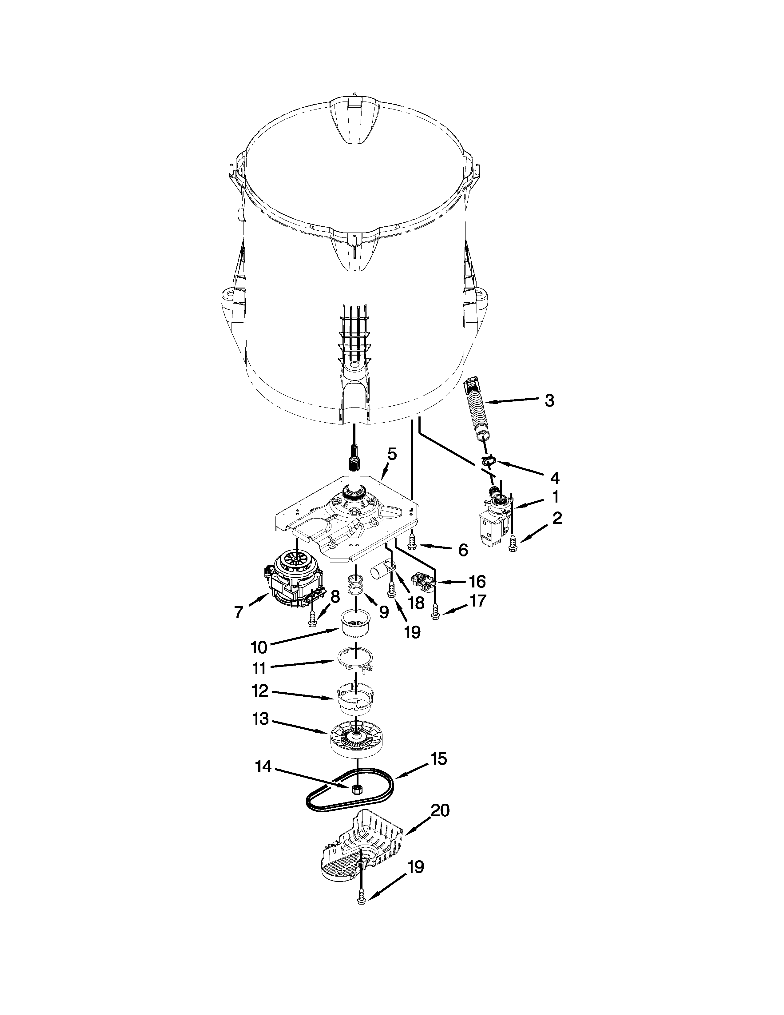 Gearcase, motor and pump parts
