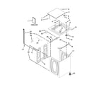 Amana 4GNTW4400YQ2 top and cabinet parts diagram