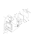Lower oven door parts