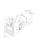 Upper oven door parts