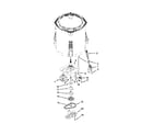 Whirlpool 1CWTW4800YQ1 gearcase, motor and pump parts diagram