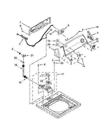 Controls and water inlet parts