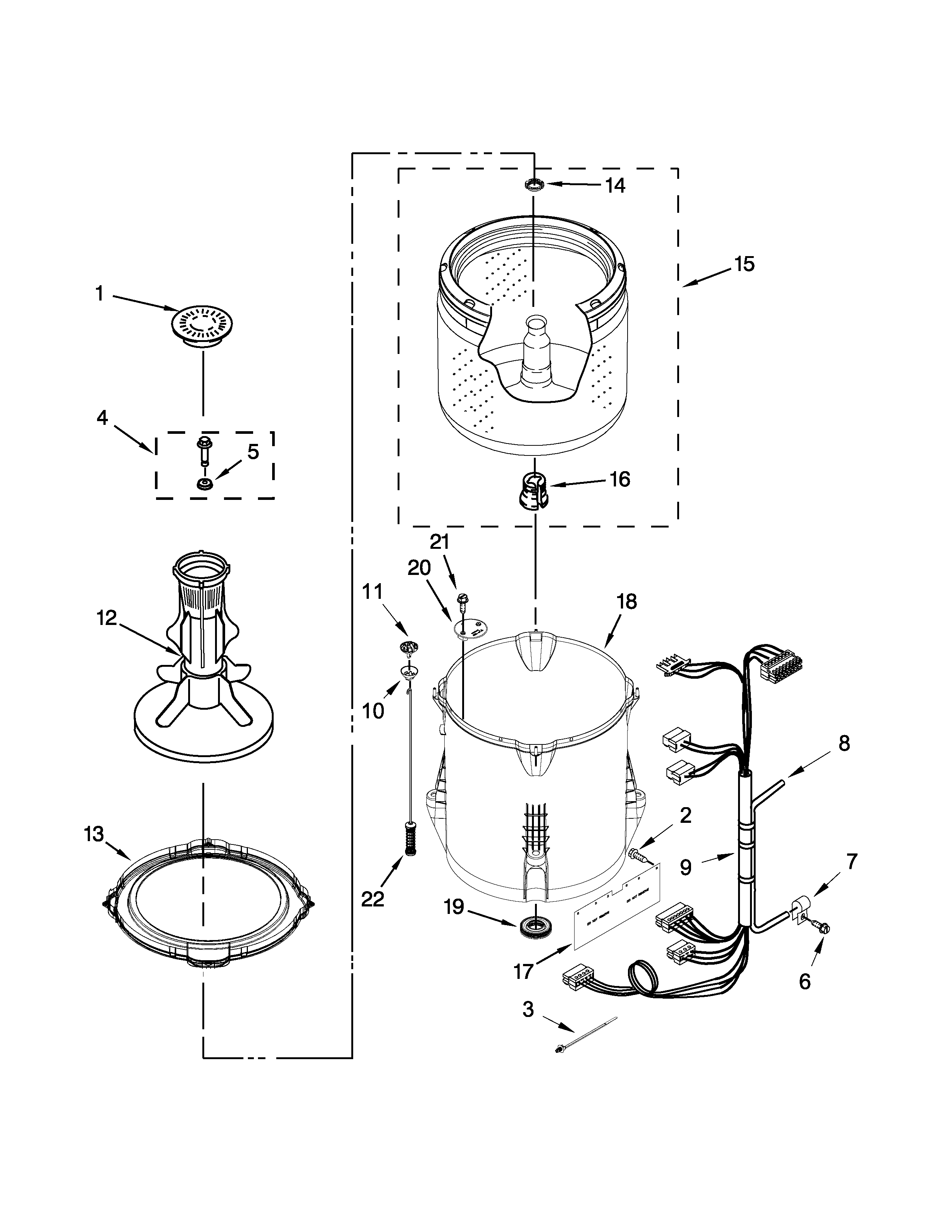 Basket and tub parts