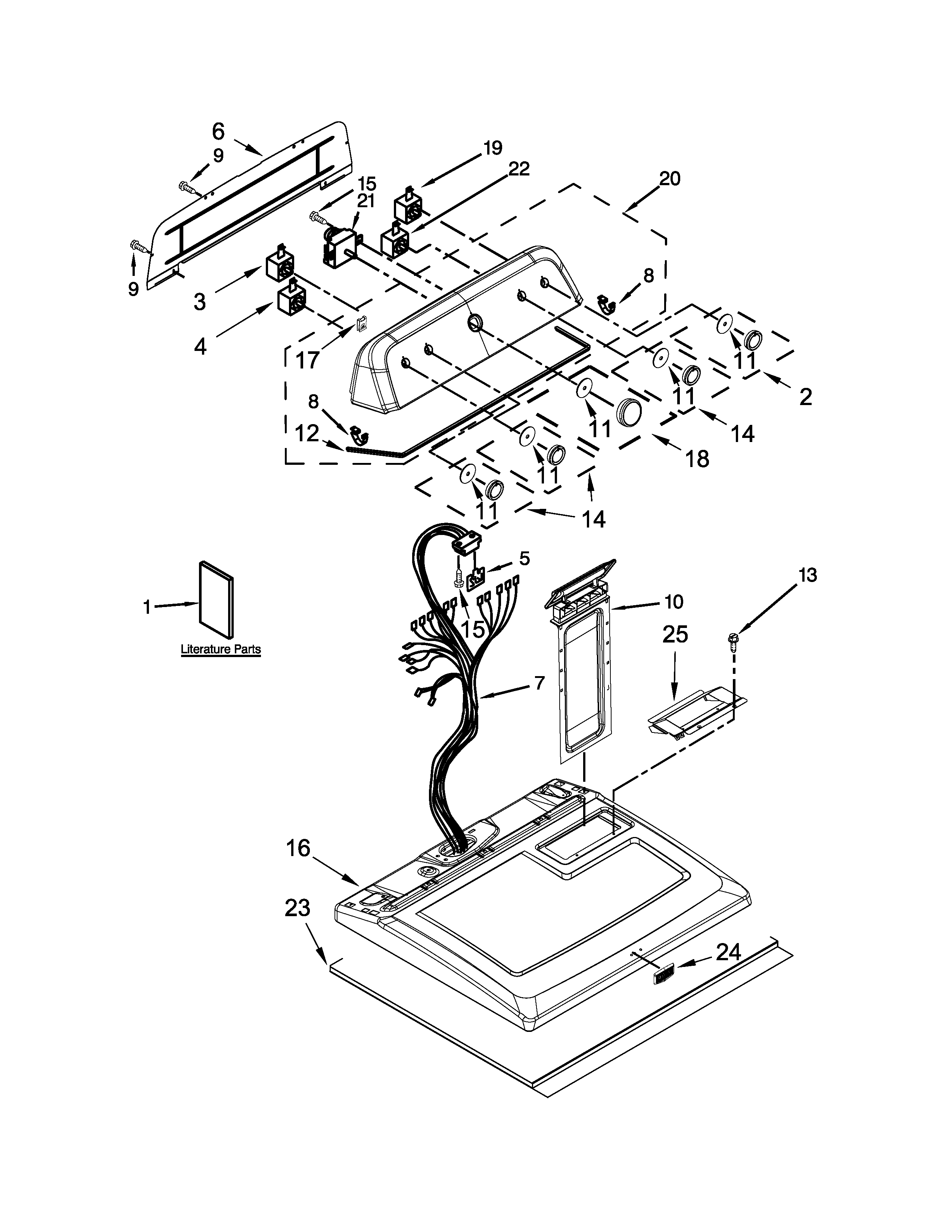 Top and console parts
