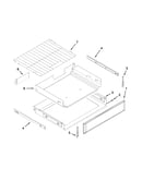 Drawer and rack parts