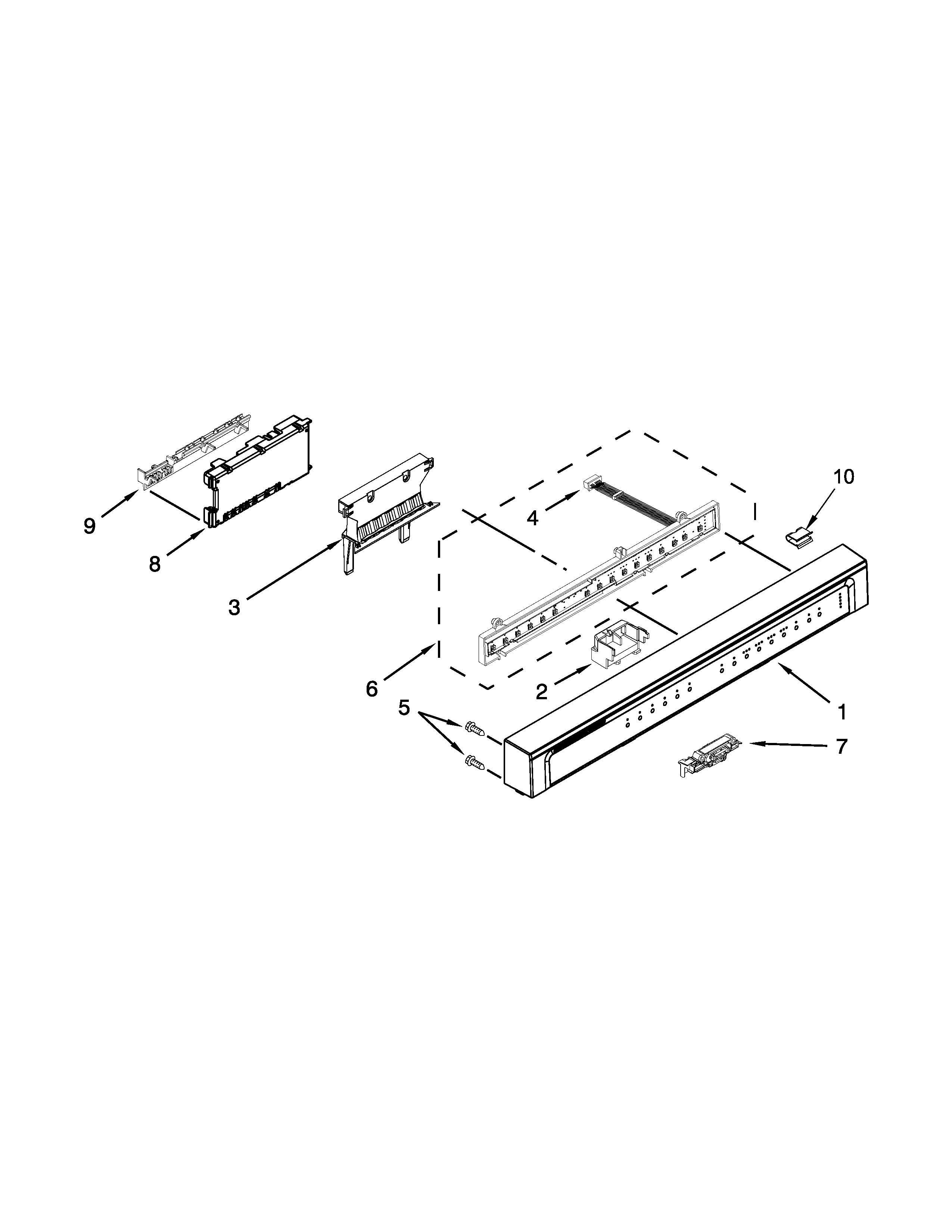 CONTROL PANEL AND LATCH PARTS