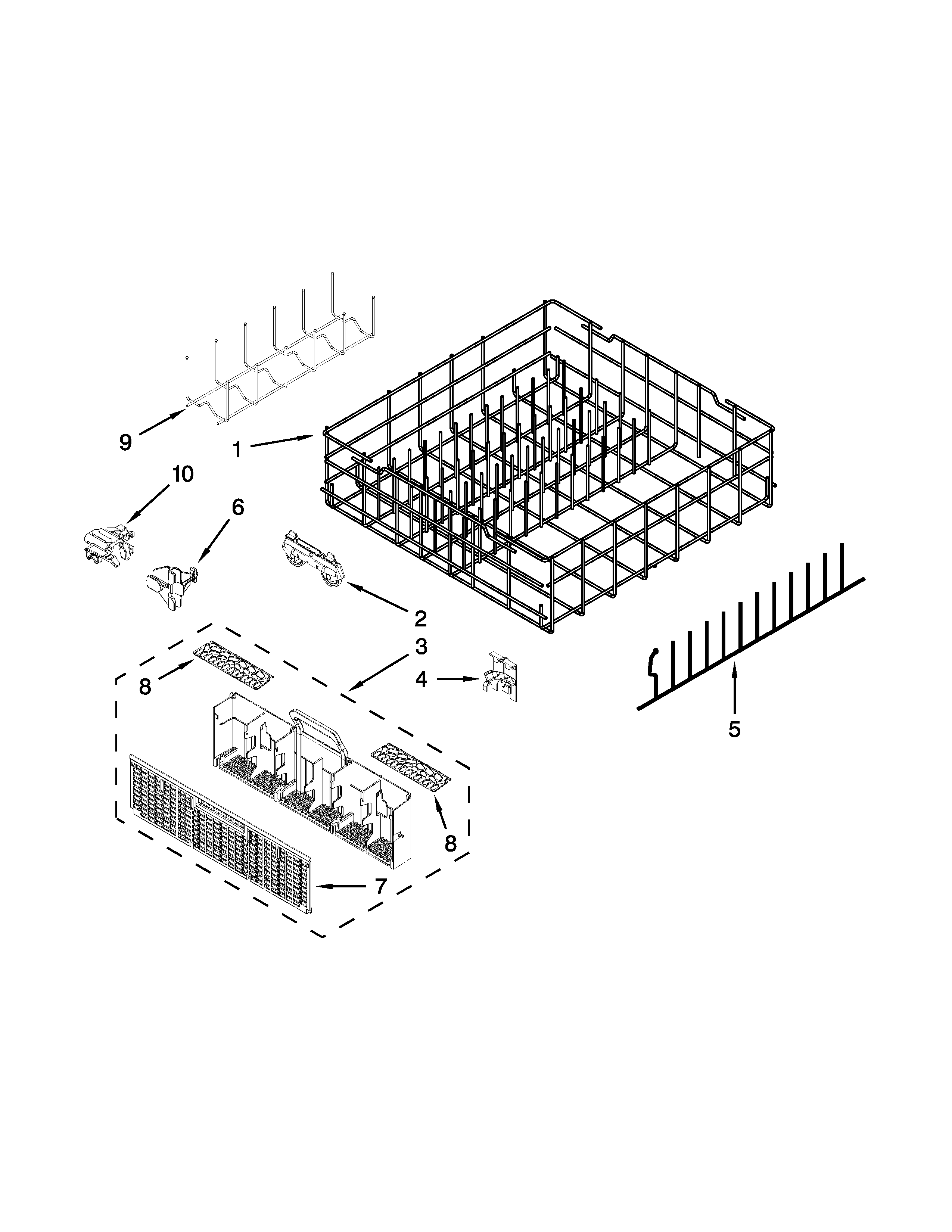 LOWER RACK PARTS