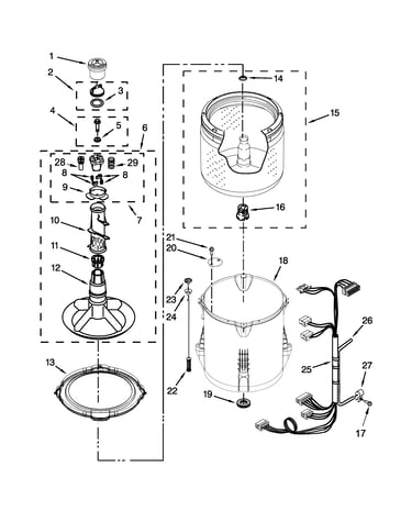 Basket and tub parts