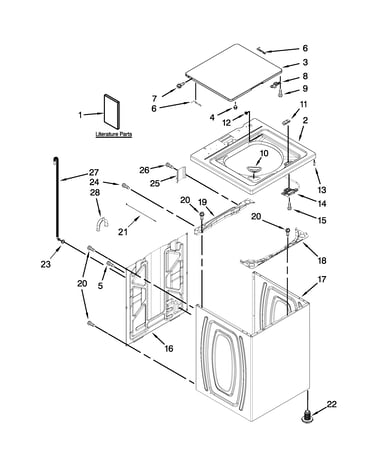 Top and cabinet parts