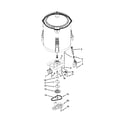 Whirlpool 1CWTW4840YW1 gearcase, motor and pump parts diagram