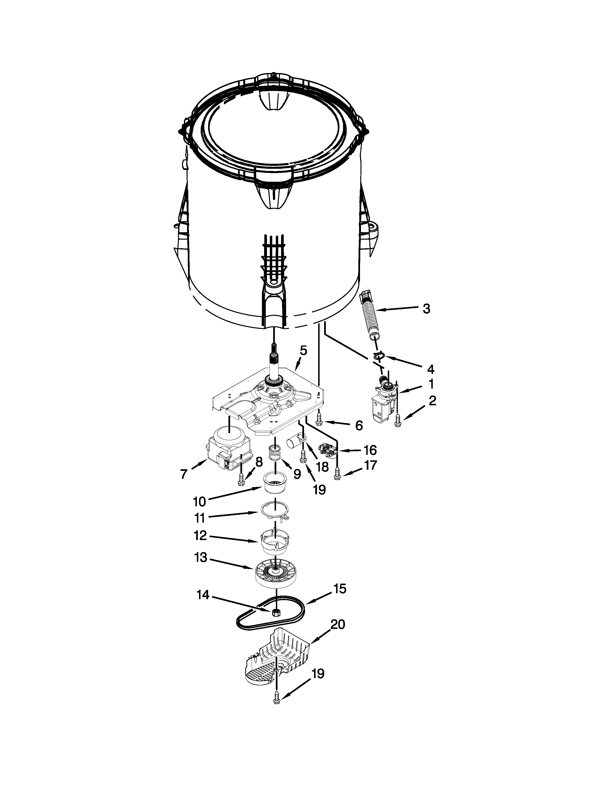 Gearcase, motor and pump parts