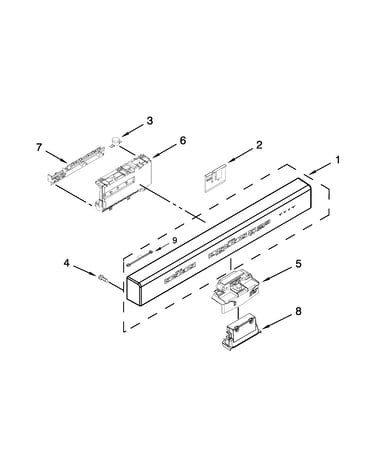 Control panel and latch parts
