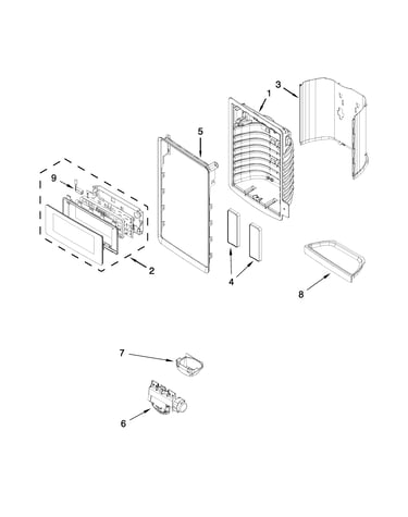 Dispenser front parts