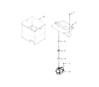 Maytag 7MF2976AEM00 motor and ice container parts diagram